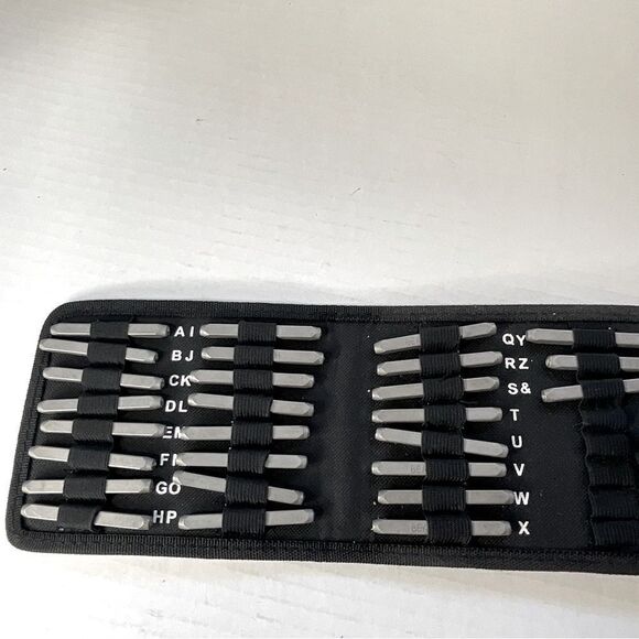 THE Beadsmith Letter Punches Handwritten Uppercase 2mm - Picture 2 of 6